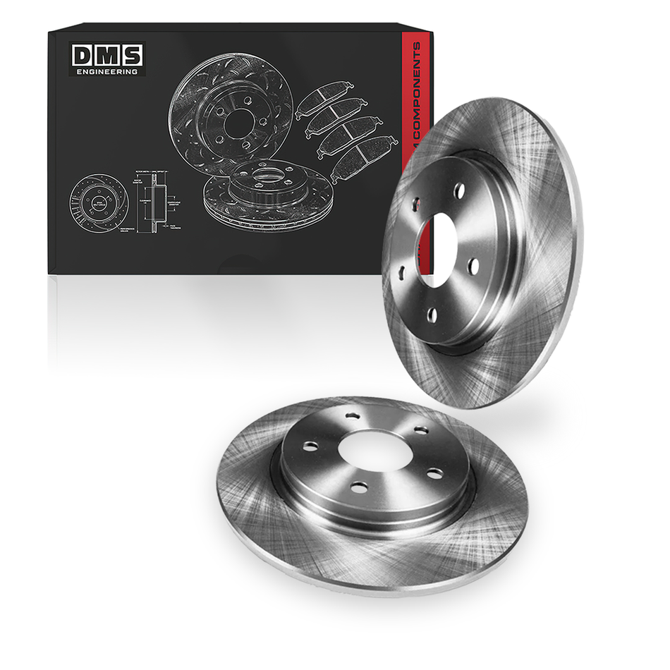 Chrysler Town & Country (2008 - 2012) Front and Rear Standard Brake Rotors and Brake Pads LH + RH