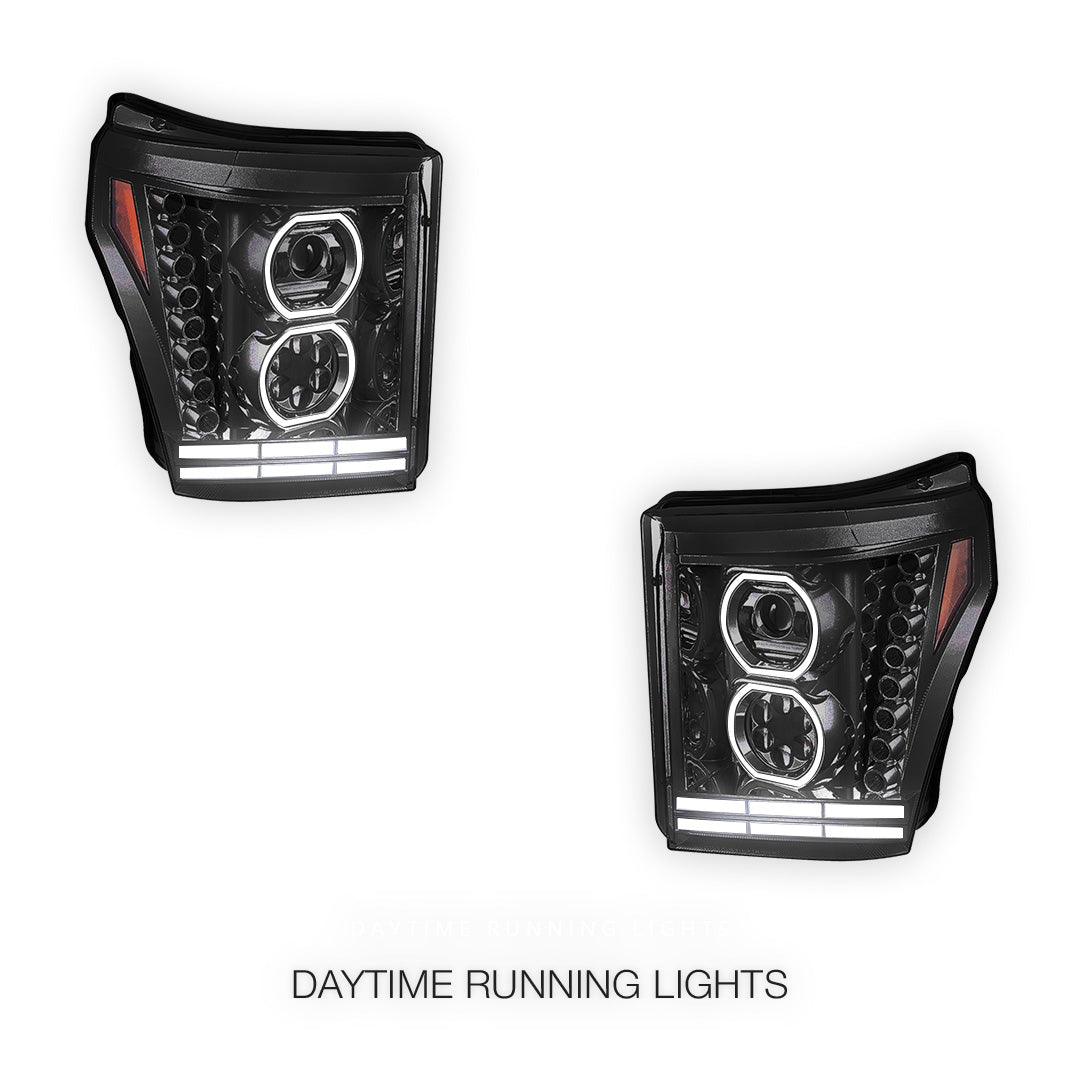 Ford F-250 Super Duty (2011 - 2016) Full LED Projector Headlights LH - RH