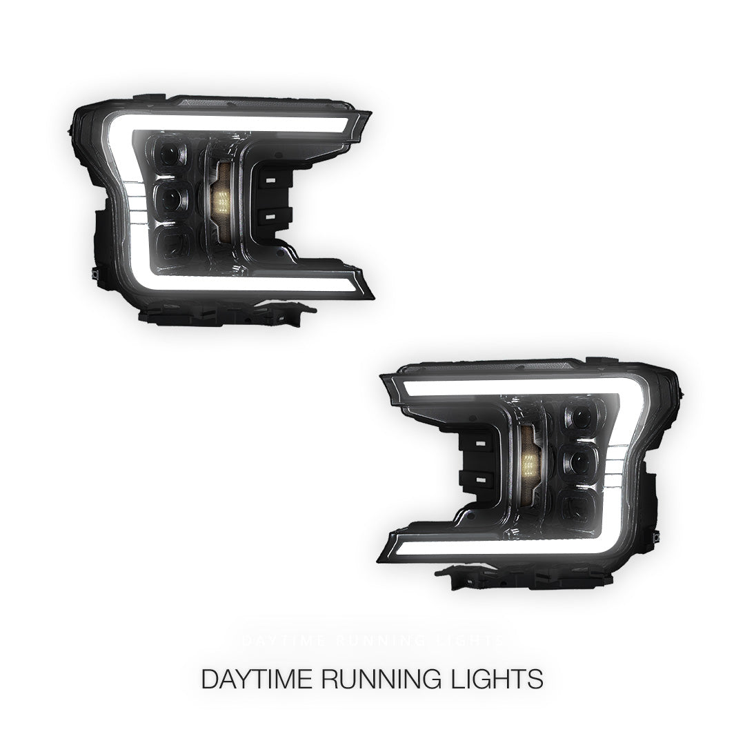 Ford F-150 (2018 - 2020) Full LED Switchback Sequential Projector Headlights LH + RH