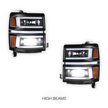 Chevrolet Silverado 1500 LT / LTZ / LS (2014 - 2015) C-LED DRL Sequential Headlights LH + RH