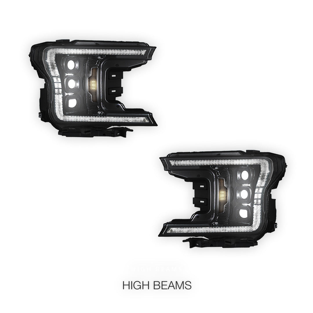 Ford F-150 (2018 - 2020) Full LED Switchback Sequential Projector Headlights LH + RH