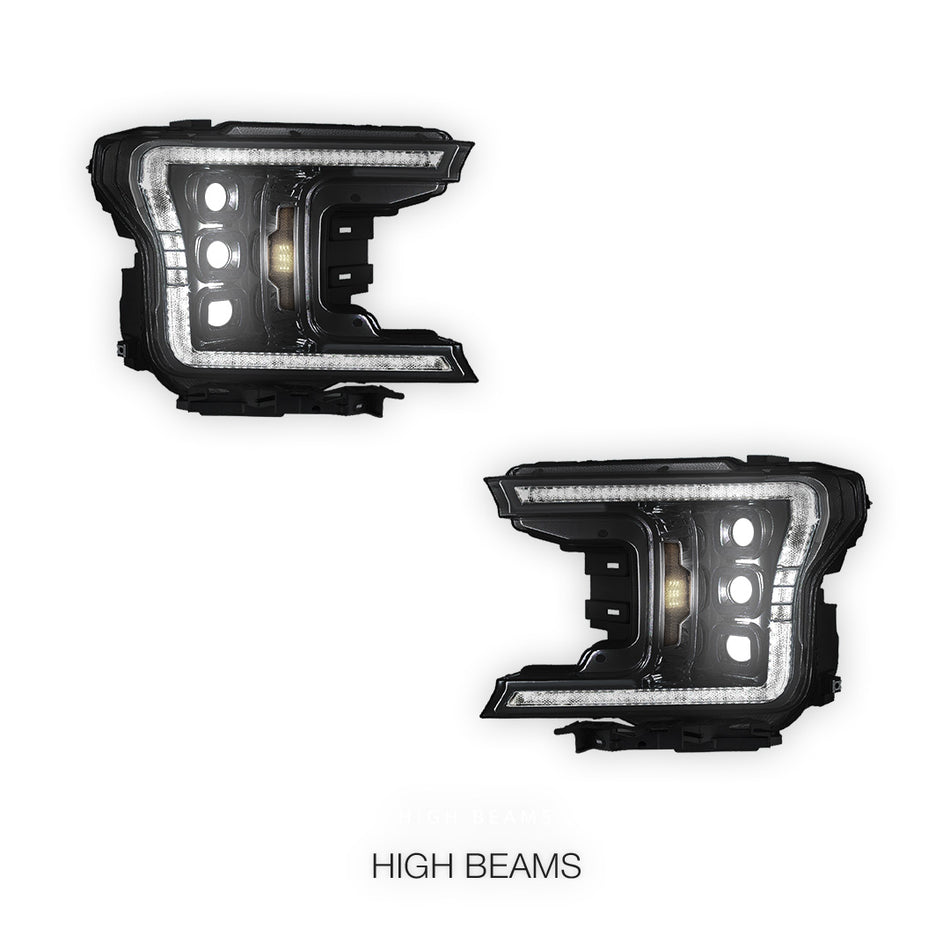 Ford F-150 (2018 - 2020) Full LED Switchback Sequential Projector Headlights LH + RH