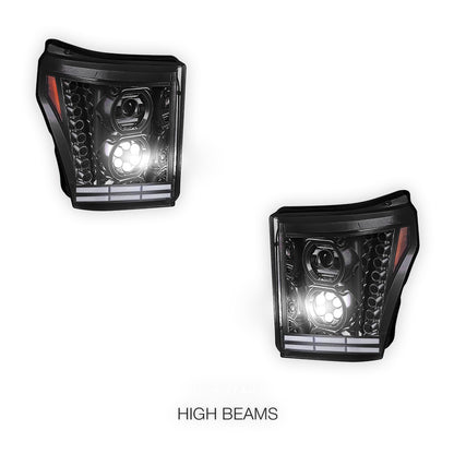 Ford F-250 Super Duty (2011 - 2016) Full LED Projector Headlights LH - RH