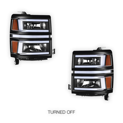 Chevrolet Silverado 1500 LT / LTZ / LS (2014 - 2015) C-LED DRL Sequential Headlights LH + RH