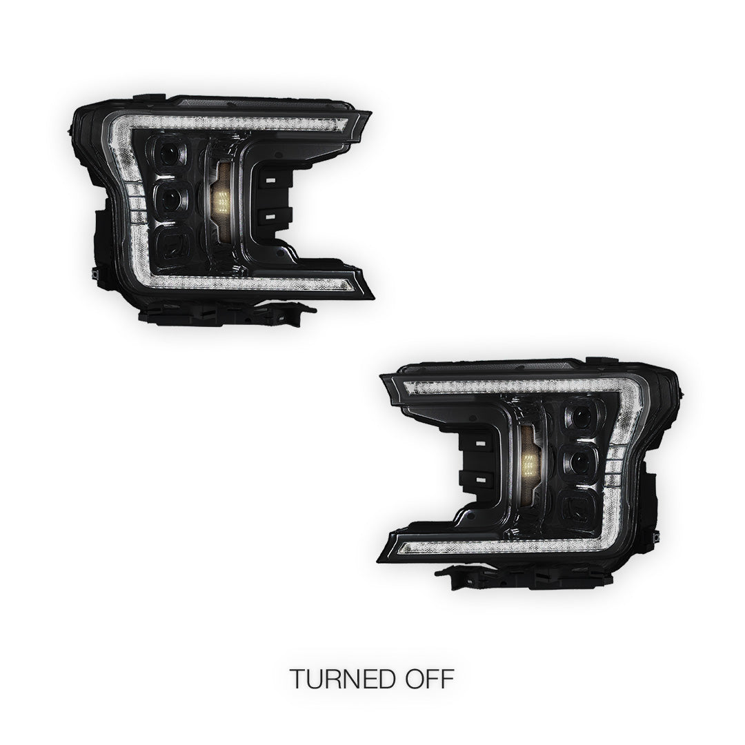 Ford F-150 (2018 - 2020) Full LED Switchback Sequential Projector Headlights LH + RH