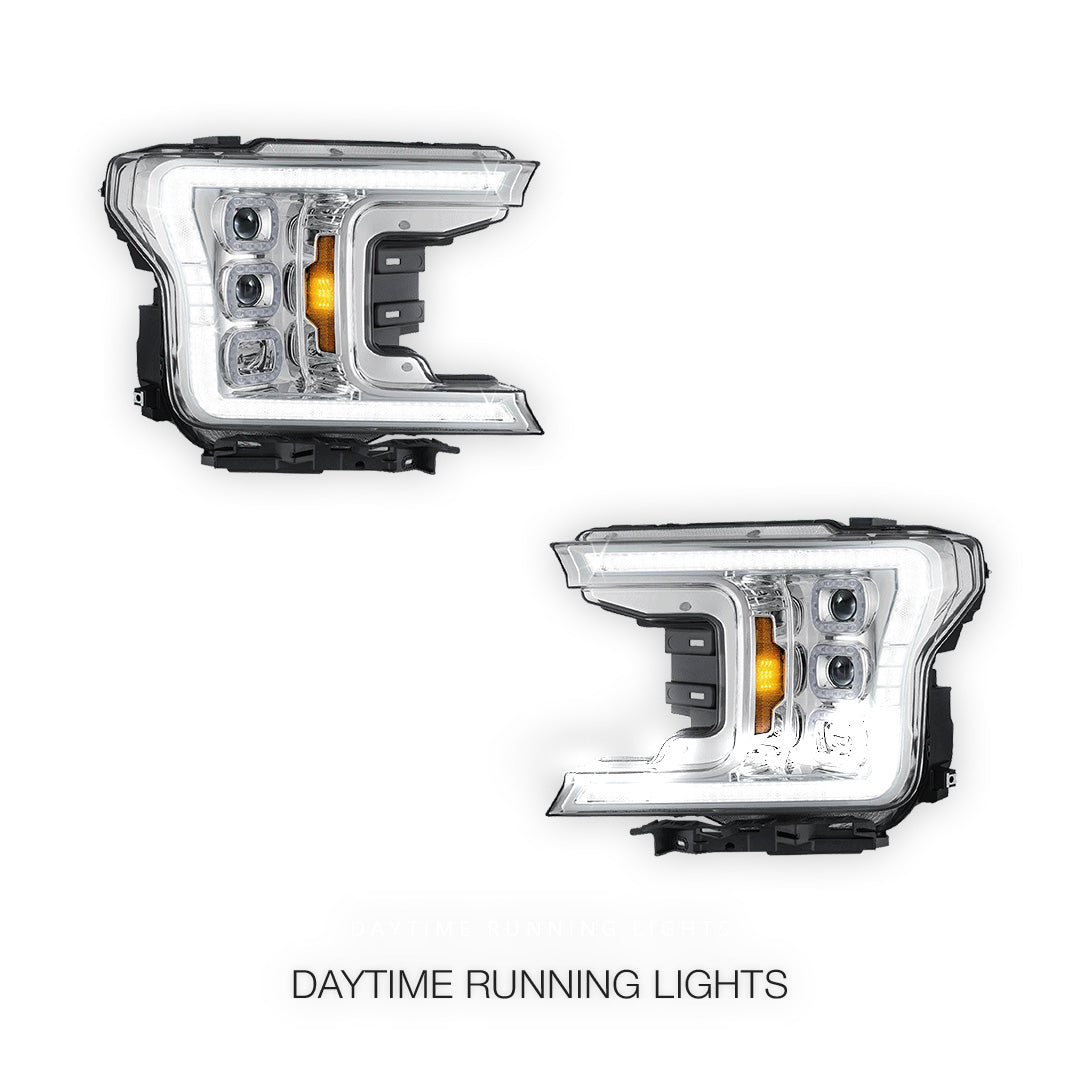 Ford F-150 (2018 - 2020) Full LED Switchback Sequential Projector Headlights LH + RH
