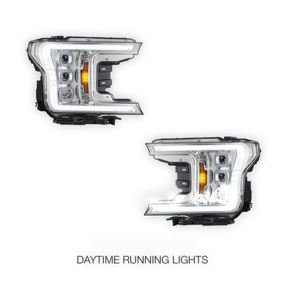 Ford F-150 (2018 - 2020) Full LED Switchback Sequential Projector Headlights LH + RH