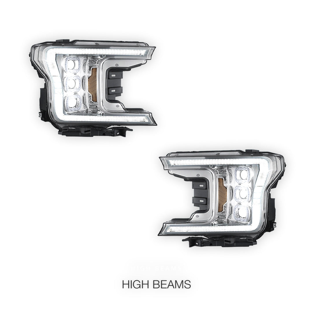 Ford F-150 (2018 - 2020) Full LED Switchback Sequential Projector Headlights LH + RH
