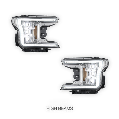 Ford F-150 (2018 - 2020) Full LED Switchback Sequential Projector Headlights LH + RH