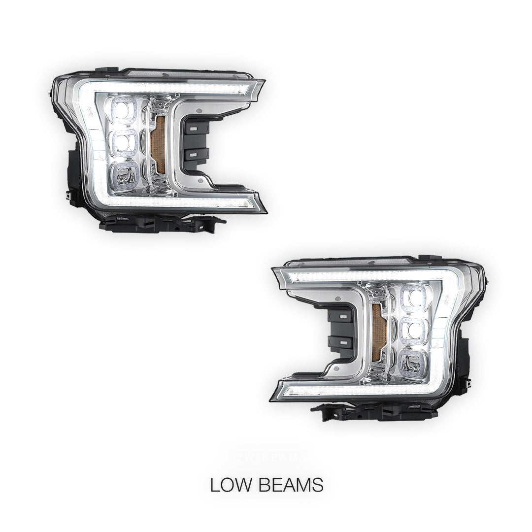 Ford F-150 (2018 - 2020) Full LED Switchback Sequential Projector Headlights LH + RH