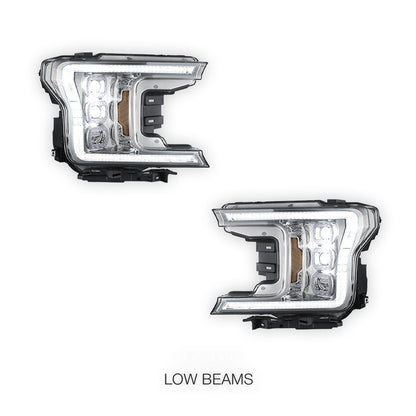 Ford F-150 (2018 - 2020) Full LED Switchback Sequential Projector Headlights LH + RH