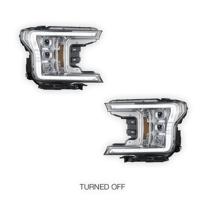 Ford F-150 (2018 - 2020) Full LED Switchback Sequential Projector Headlights LH + RH
