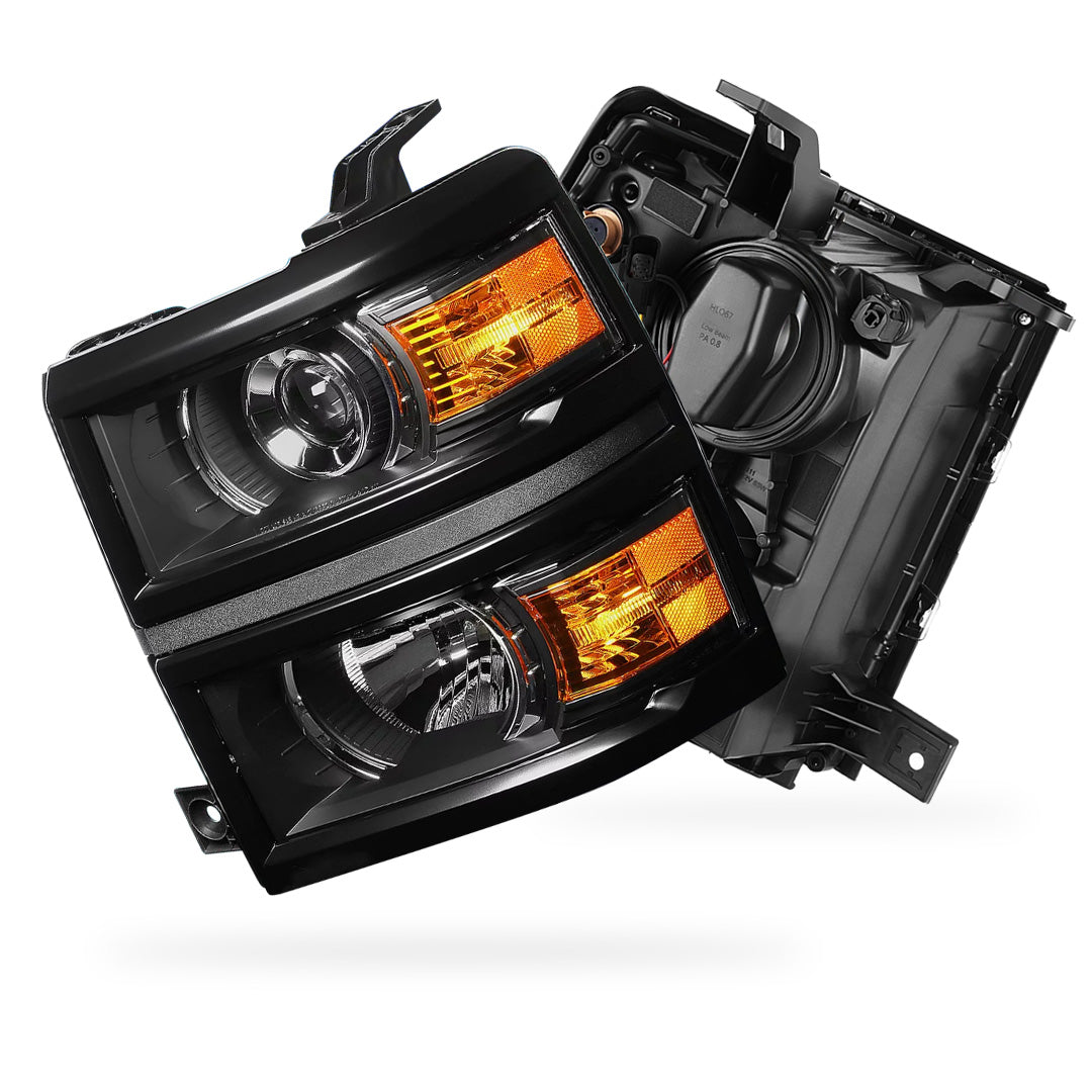 Chevrolet Silverado 1500 LT / LTZ / LS (2014 - 2015) Projector Headlights LH + RH