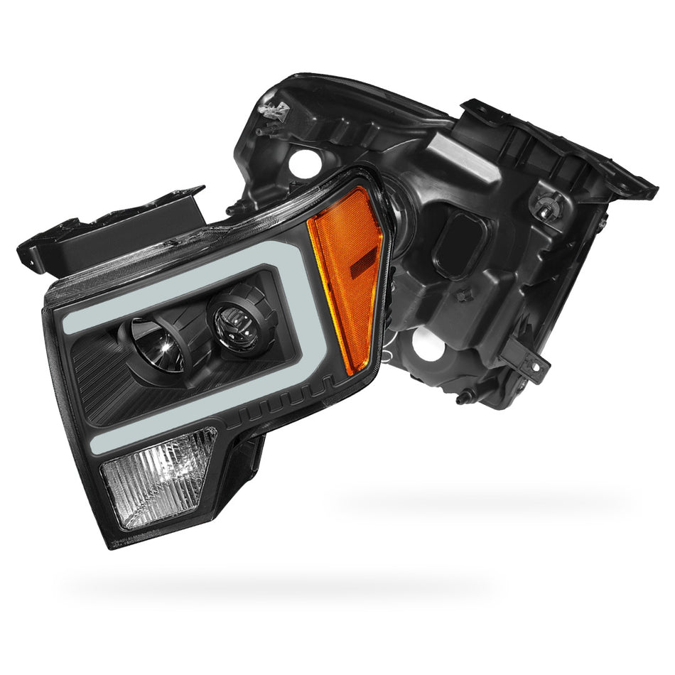 Ford F-150 (2009 - 2014) LED DRL Projector Headlights LH + RH