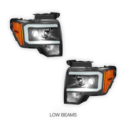 Ford F-150 (2009 - 2014) LED DRL Projector Headlights LH + RH