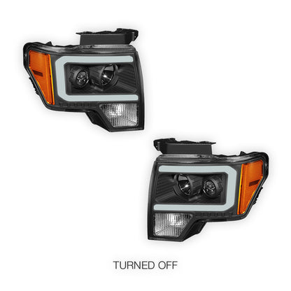 Ford F-150 (2009 - 2014) LED DRL Projector Headlights LH + RH