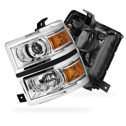 Chevrolet Silverado 1500 LT / LTZ / LS (2014 - 2015) Projector Headlights LH + RH