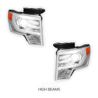 Ford F-150 (2009 - 2014) LED Bar DRL Projector Headlights LH + RH