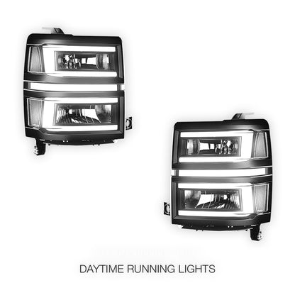 Chevrolet Silverado 1500 LT / LTZ / LS (2014 - 2015) C-LED DRL Sequential Headlights LH + RH