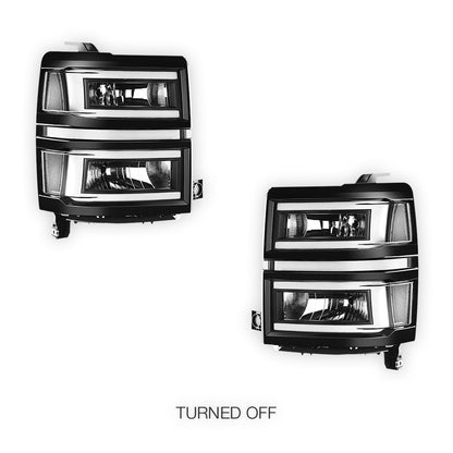 Chevrolet Silverado 1500 LT / LTZ / LS (2014 - 2015) C-LED DRL Sequential Headlights LH + RH