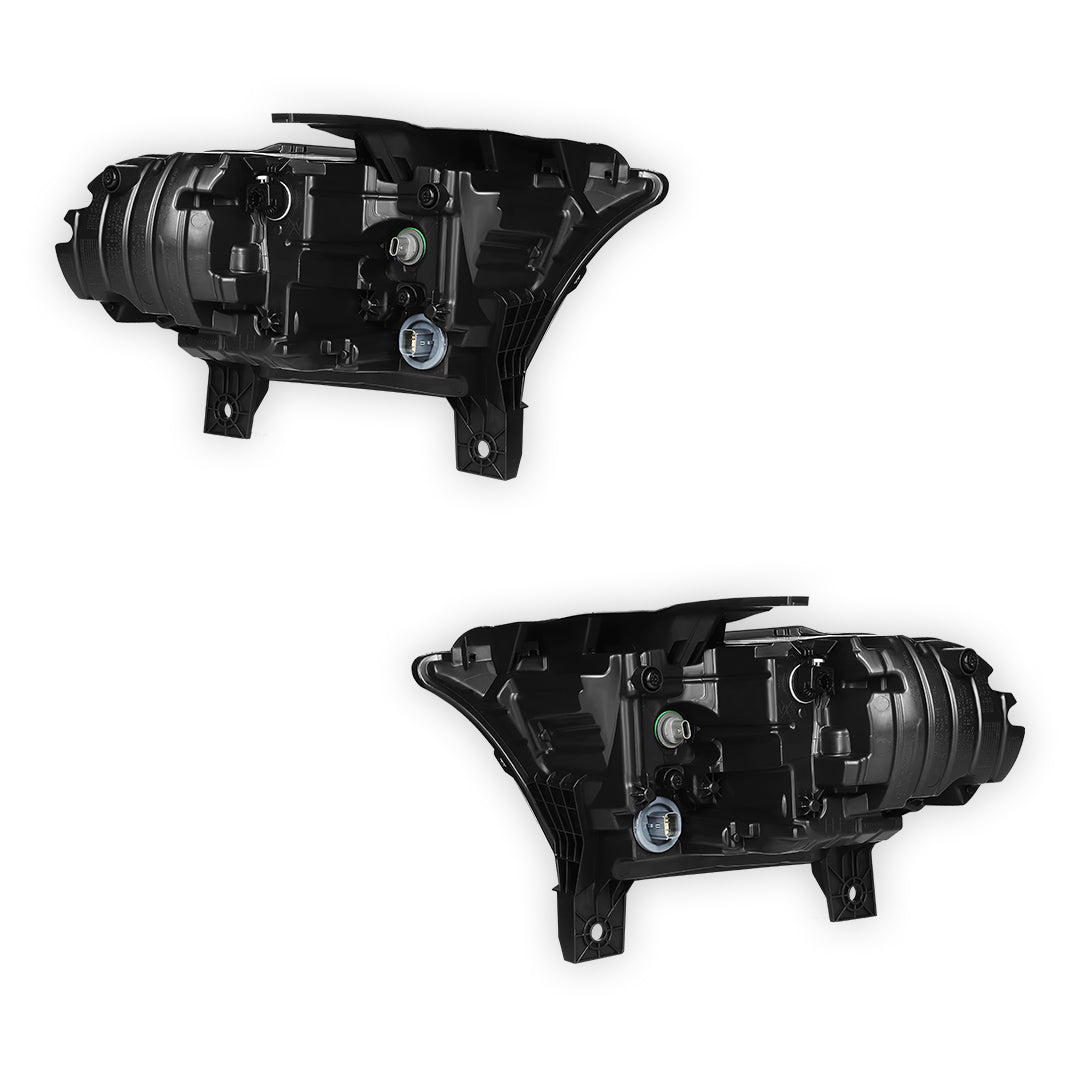 Dodge Durango (2021 - 2024) Replacement Halogen Turn Signal Black LED Headlights LH + RH