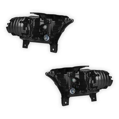 Dodge Durango (2021 - 2024) Replacement Halogen Turn Signal Black LED Headlights LH + RH