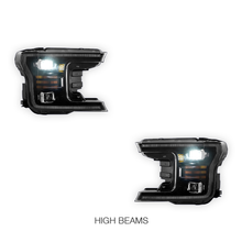 Ford F-150 (2018 - 2020) Full LED Black Headlights LH + RH