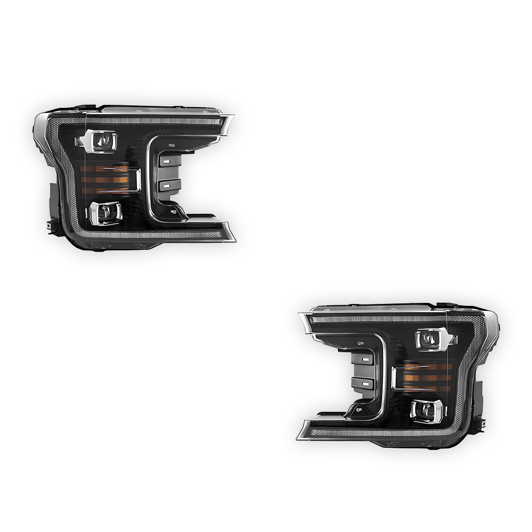 Ford F-150 (2018 - 2020) Full LED Black Headlights LH + RH