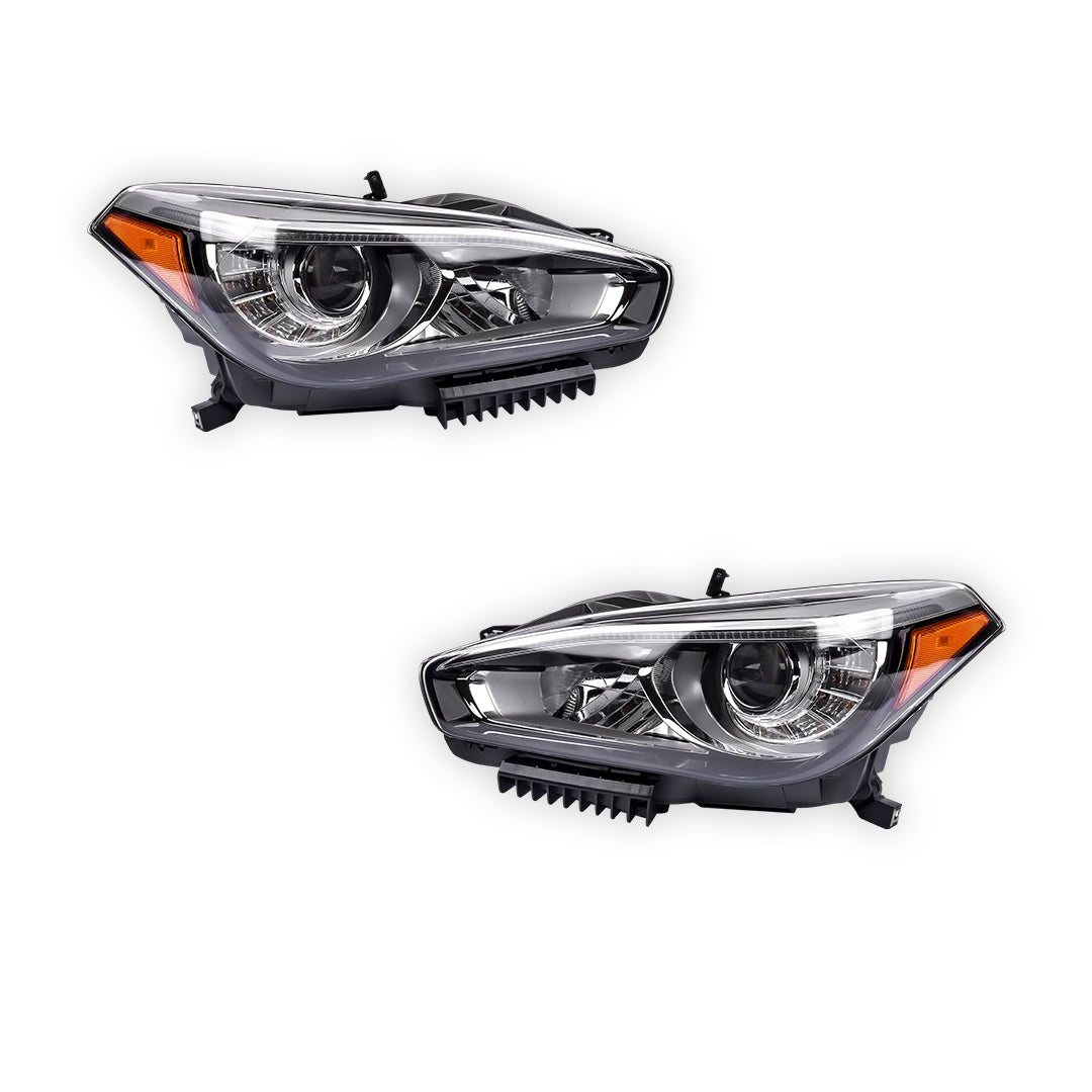 INFINITI Q70 (2015 - 2019) Full LED Black Replacement Headlights LH + RH