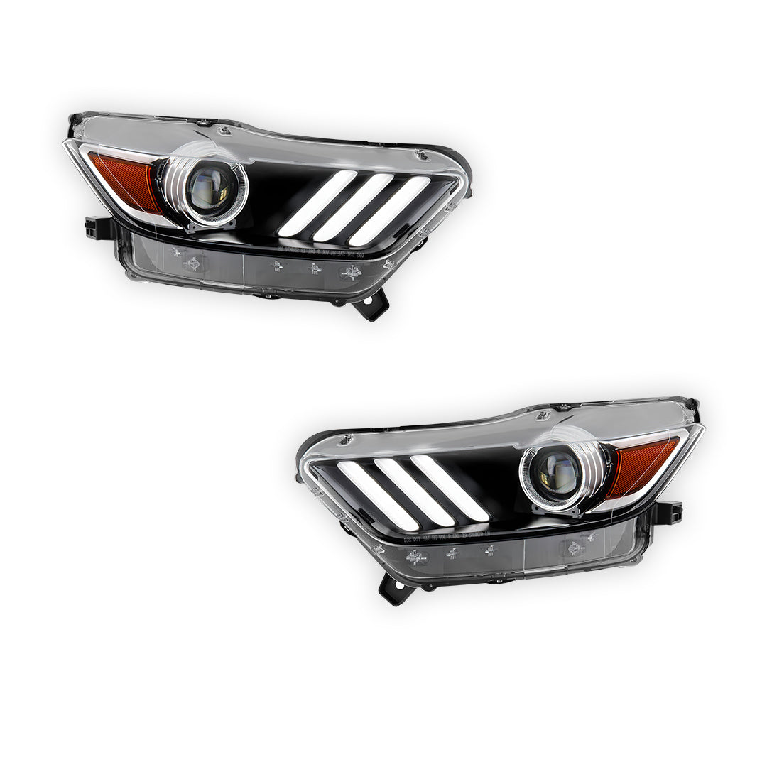 Ford Mustang Shelby GT500 (2020 - 2022) LED DRL HID/Xenon Replacement Headlights LH + RH
