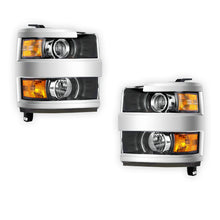 Chevrolet Silverado 3500 HD High Country / LT / LTZ / WT (2015 - 2019) Chrome Projector Replacement Headlights LH + RH