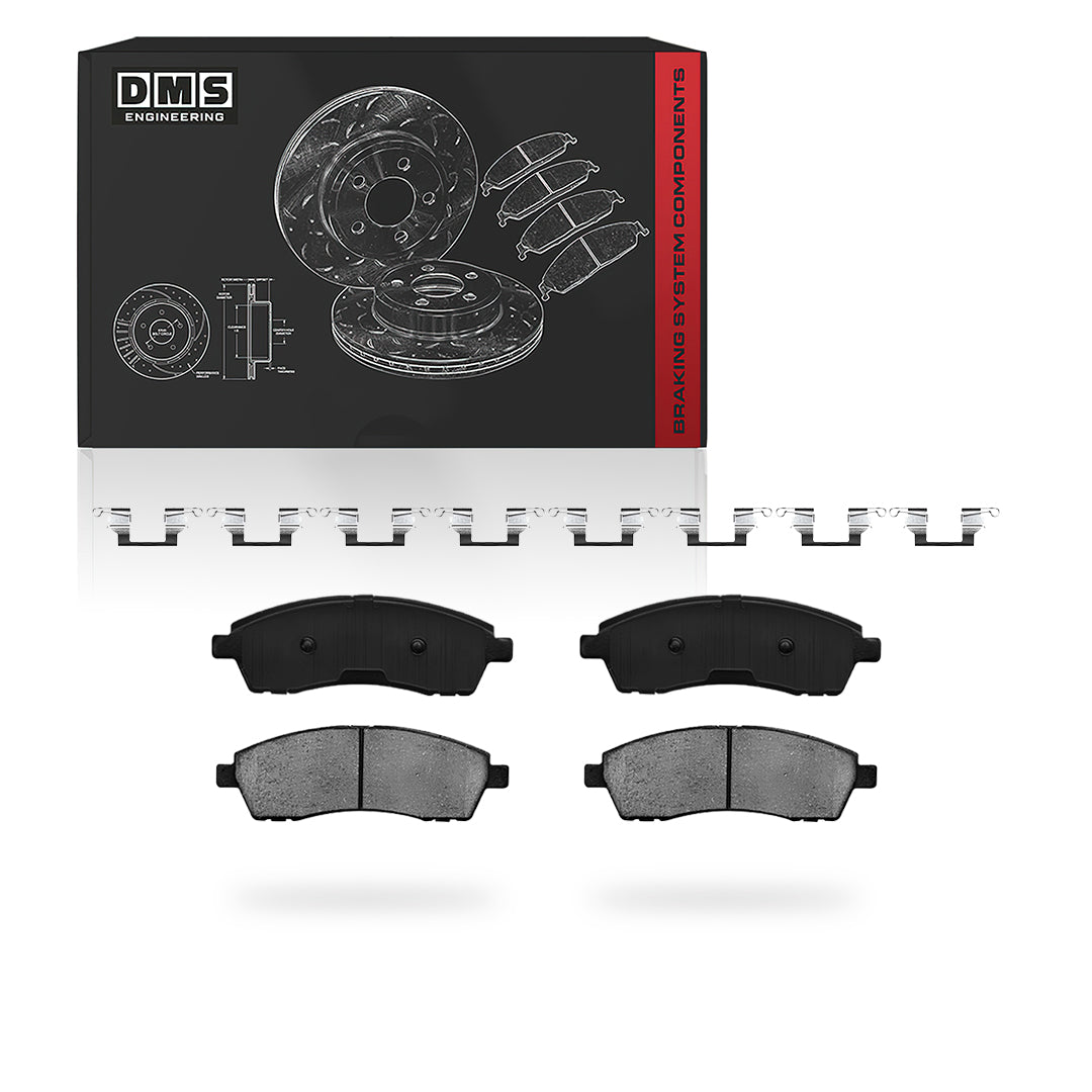 Ford Excursion (2000 - 2005) Front and Rear Drilled and Slotted Brake Rotors and Brake Pads LH + RH