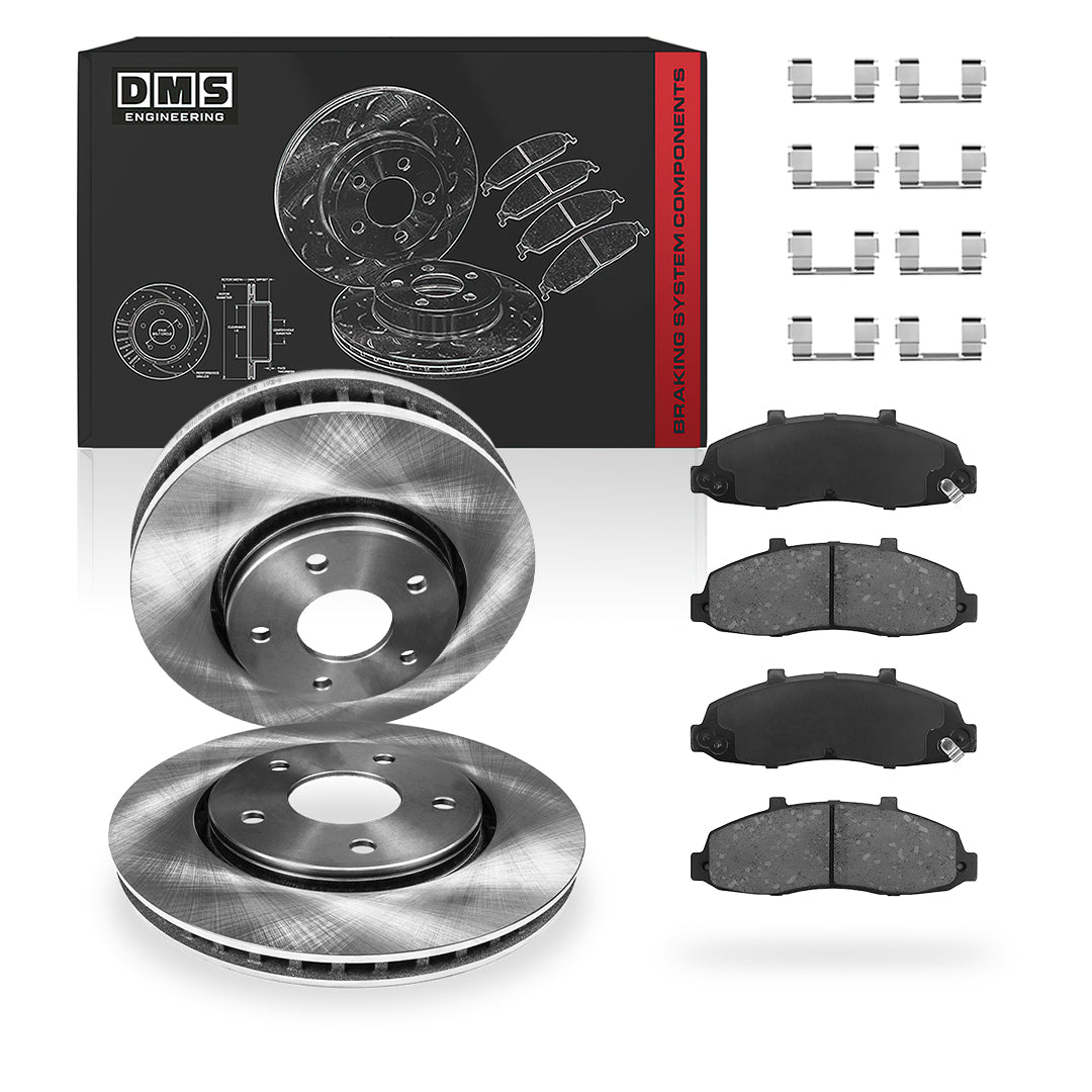 Ford F-150 (2000 - 2003) Front and Rear Standard Brake Rotors and Brake Pads LH + RH