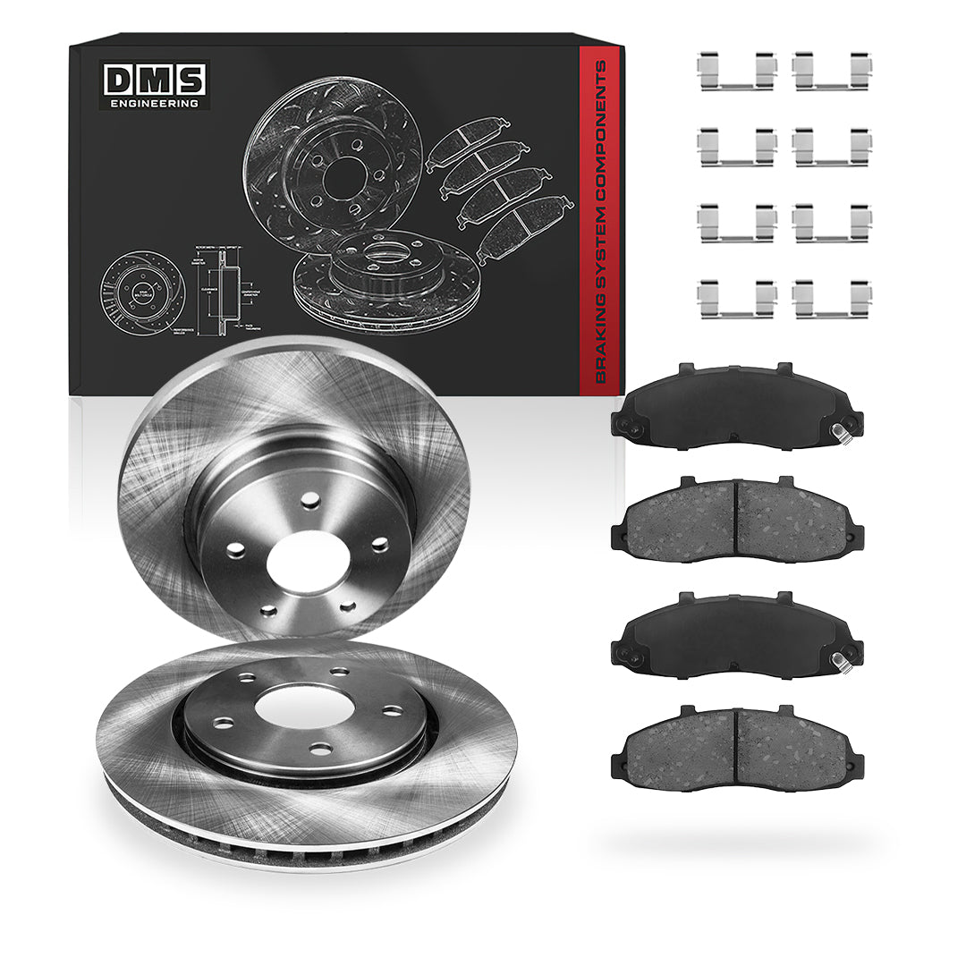 Ford F-150 (2000 - 2003) Front and Rear Standard Brake Rotors and Brake Pads LH + RH