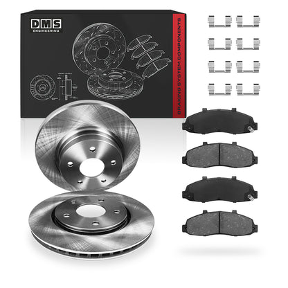 Ford F-150 (2000 - 2003) Front and Rear Standard Brake Rotors and Brake Pads LH + RH