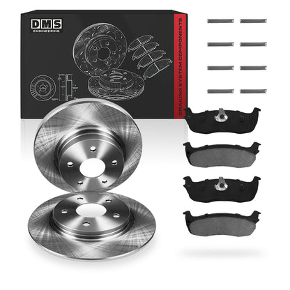 Ford F-150 (2000 - 2003) Front and Rear Standard Brake Rotors and Brake Pads LH + RH