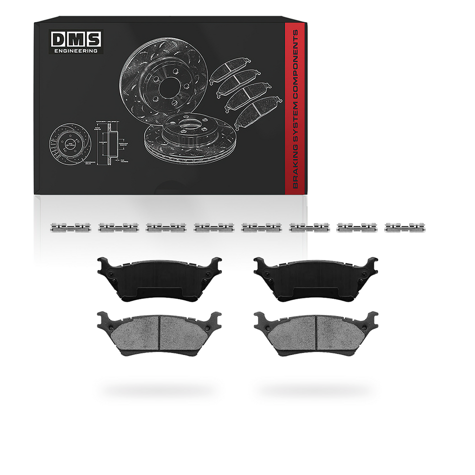 Ford F-150 (2012 - 2020) Front and Rear Drilled & Slotted Brake Rotors and Brake Pads LH + RH