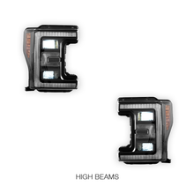 Ford F-250 Super Duty (2017 - 2019) Sequential Full LED Black Headlights LH + RH