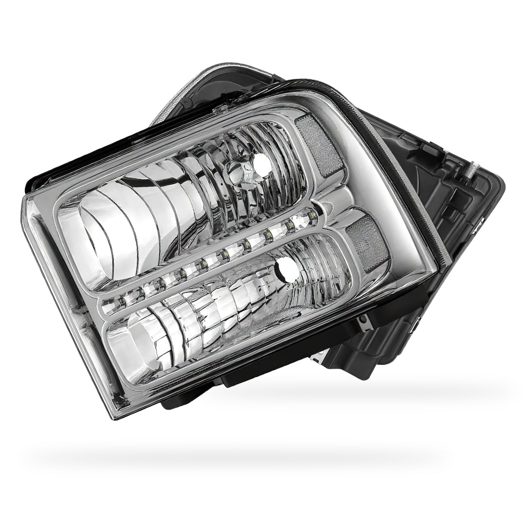 Ford F-250 Super Duty (2005 - 2007) LED DRL Replacement Headlights LH + RH