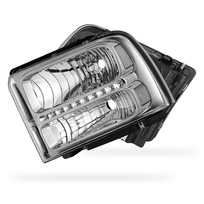Ford F-450 Super Duty (2005 - 2007) LED DRL Replacement Headlights LH + RH