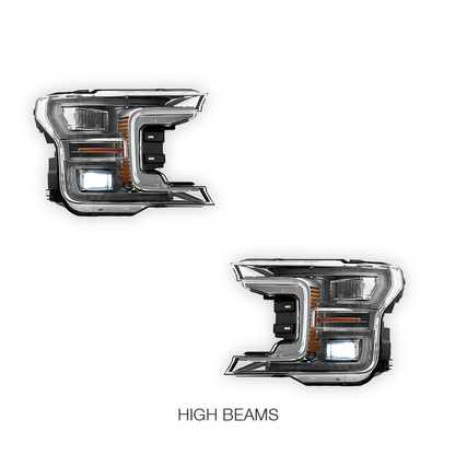 Ford F-150 (2018 - 2020) Sequential Full LED Black Headlights LH + RH