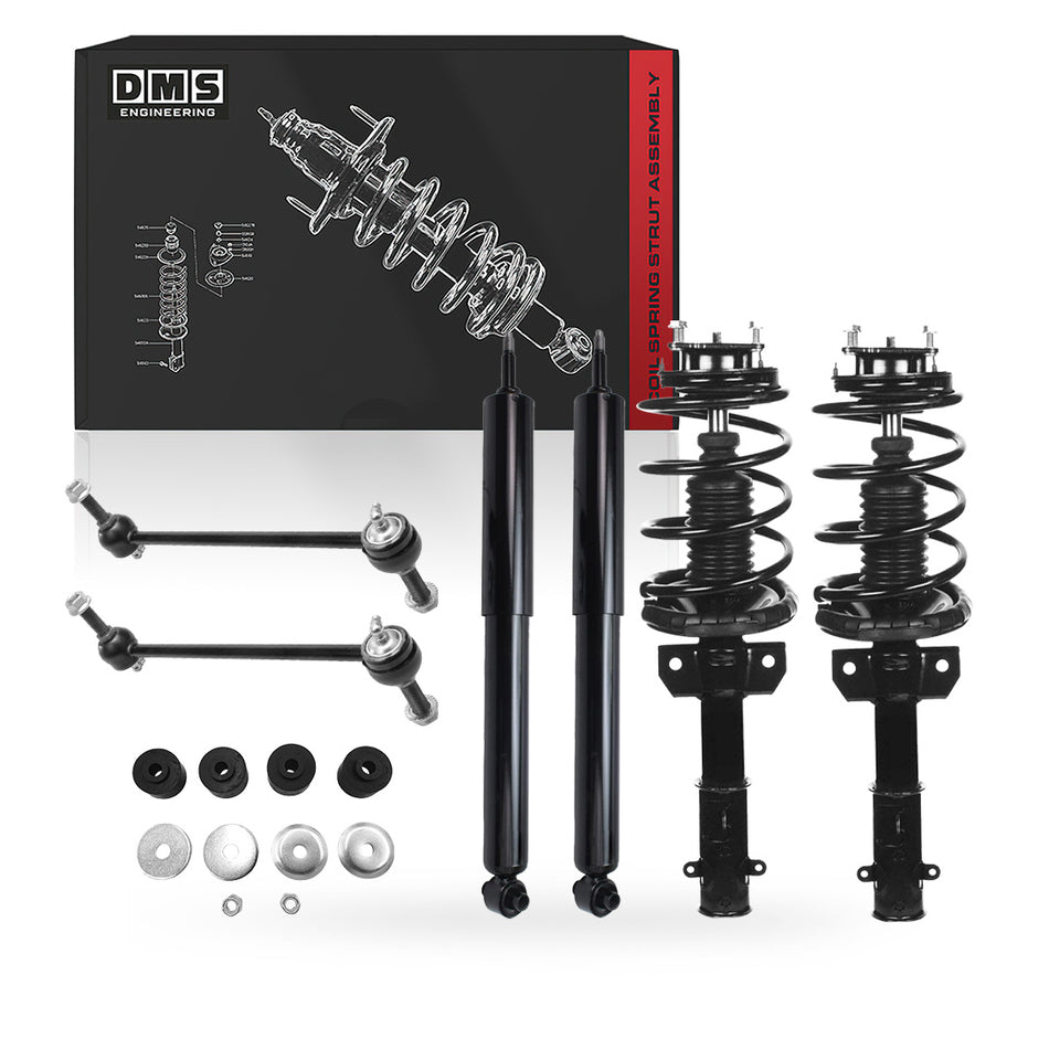 Ford Mustang (2011-2014) Front & Rear Shock Absorbers and Struts + Sway Bar Links LH + RH