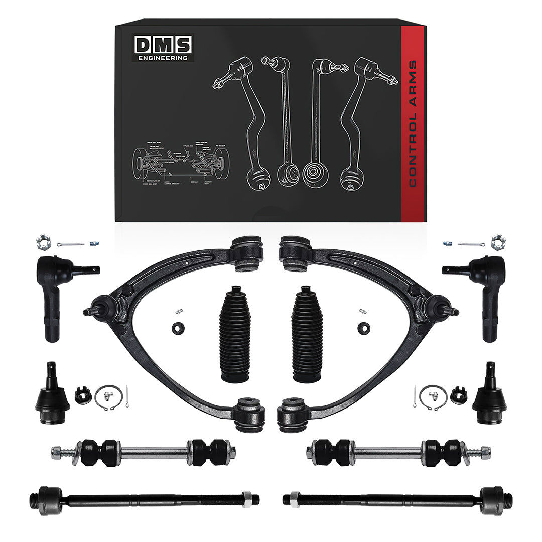 GMC Sierra 1500 Denali / SL / SLE / SLT / WT / XFE (2007 - 2013) Control Arms and Sway Bar Links Complete Suspension Kit LH + RH