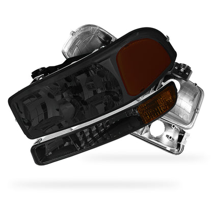 GMC Sierra 2500 HD SLE / SLT (2001 - 2007) Replacement Headlights and Bumper Lights LH + RH