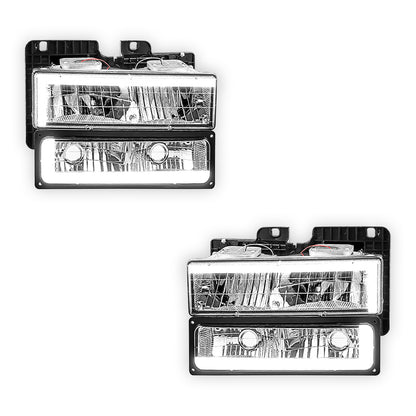GMC Yukon SLT (1992 - 1999) C-LED DRL Replacement Headlights LH + RH