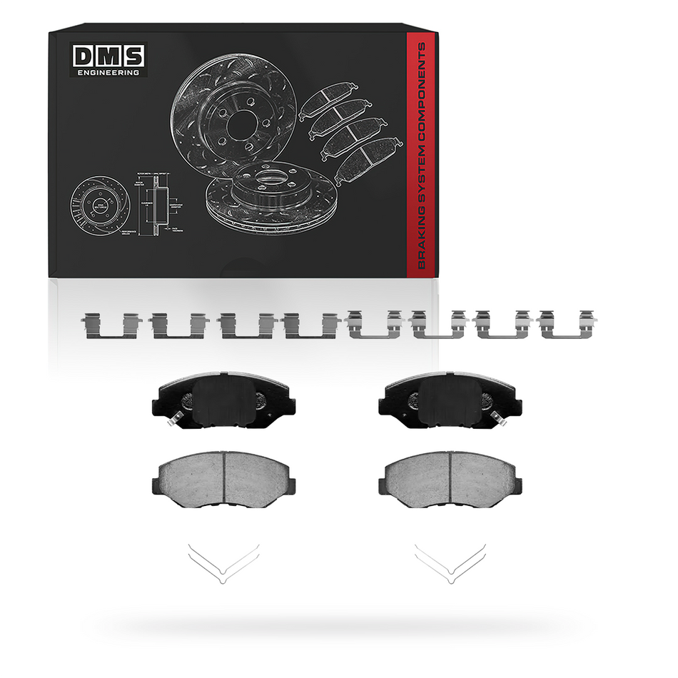 Honda Accord (2003 - 2007) Front and Rear Drilled and Slotted Brake Rotors and Brake Pads LH + RH