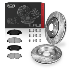 Honda Accord (2003 - 2007) Front and Rear Drilled and Slotted Brake Rotors and Brake Pads LH + RH