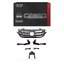 Honda CR-V (2012 - 2014) Chrome Trim Gray Front Upper Grille / Bumper Brackets / Headlight Brackets 6-Pcs. Complete Set
