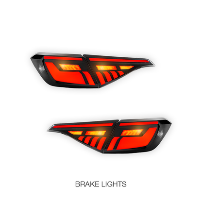 Honda Civic Sedan (2022 - 2024) Sequential V2 Demon Eye Smoked LED Inner and Outer Tail Lights LH + RH