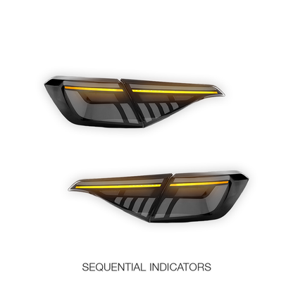 Honda Civic Sedan (2022 - 2024) Sequential V2 Demon Eye Smoked LED Inner and Outer Tail Lights LH + RH